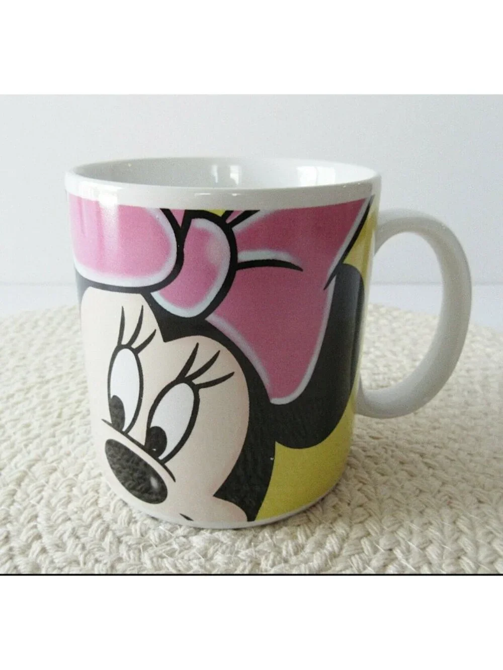 Two Disney Minnie Mouse With Pink Bow Coffee Mugs Cups By Applause